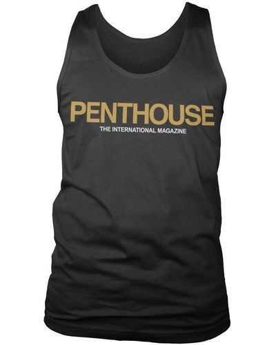 Penthouse T-Shirt Magazine Logo Tank Top - Schwarz