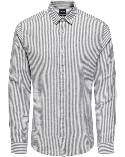 Only & Sons Langarmhemd Caiden (1-tlg) - Grau