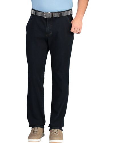 Club of Comfort Regular-fit- High Stretch Denim-Jeans darkblue Garvey Flat-Front - Blau