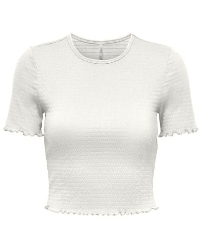 ONLY T-Shirt INGA (1-tlg) Plain/ohne Details - Weiß