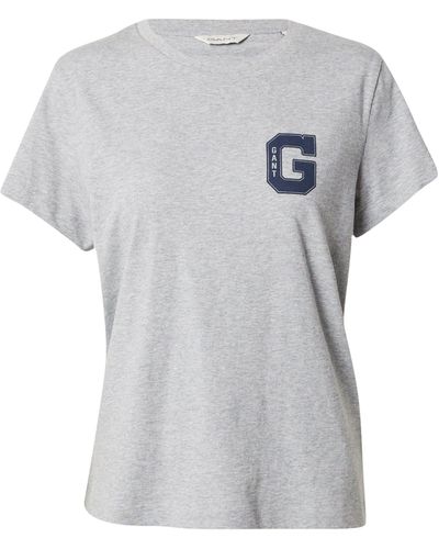 GANT T-Shirt (1-tlg) Plain/ohne Details - Grau