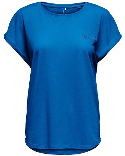 ONLY T-Shirt Loosse Logo Jrs Tee - Blau