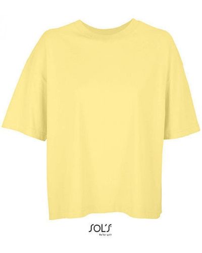 Sol's Rundhalsshirt Women ́s Boxy Oversized T-Shirt - Gelb