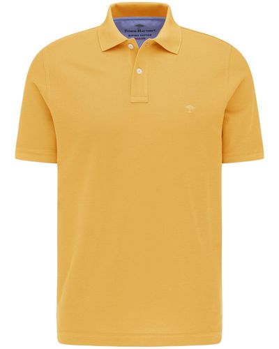 Fynch-Hatton Basic Poloshirt - Kurzarmshirt - Gelb