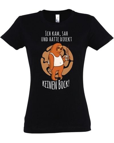 Youth Designz T- ICH KAM SAH UND HATTE DIREKT KEINEN BOCK! Shirt Mit modischem Print - Schwarz