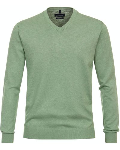 CASA MODA V-Ausschnitt-Pullover - Grün