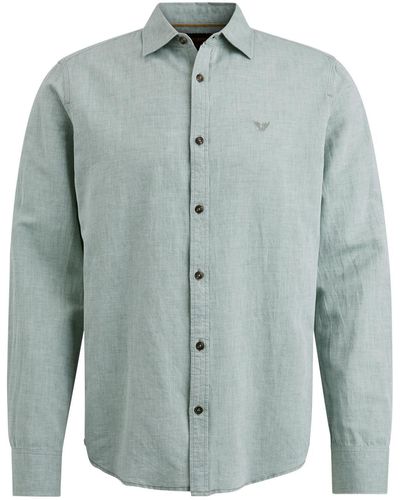 PME LEGEND T- Long Sleeve Shirt Ctn Linen - Grün
