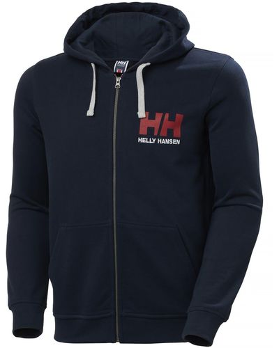 Helly Hansen Longpullover M Hh Logo Full Zip Hoodie - Blau
