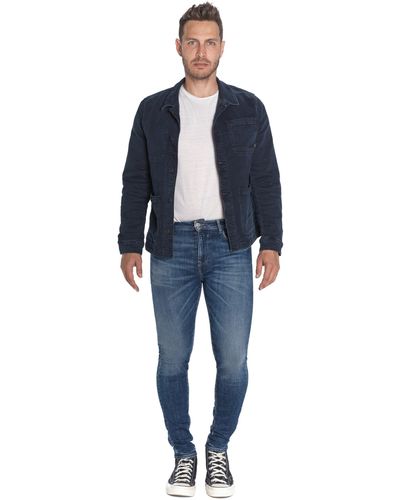Le Temps Des Cerises Slim-fit-Jeans POWERC mit modischer Waschung - Blau
