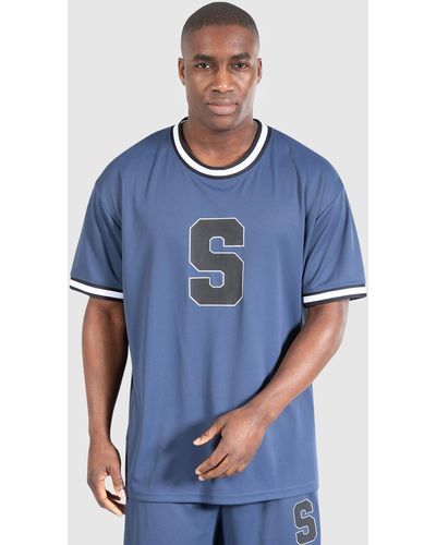 Smilodox T-Shirt Triple Thrive Oversize - Blau