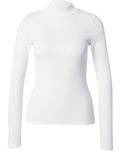 Knowledge Cotton Langarmshirt (1-tlg) Weiteres Detail - Weiß