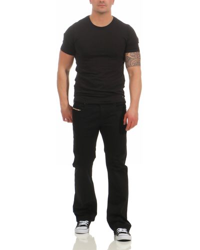 DIESEL Regular-fit-Jeans Larkee (0688H, Schwarz) 5 Pocket-Style mit Stretch Anteil