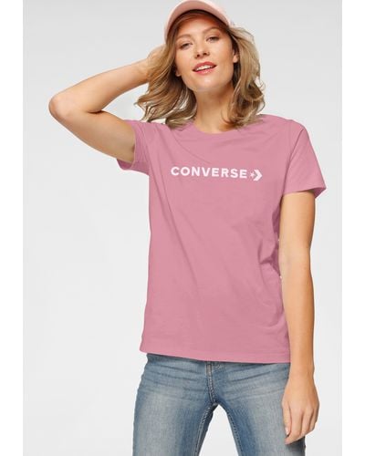 Converse T-Shirt OS WORDMARK TEE - Pink