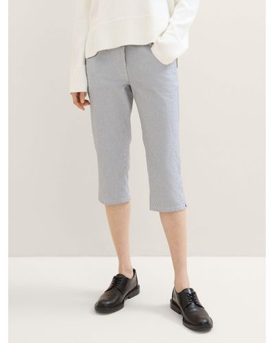 Tom Tailor Culotte Tapered Relaxed Hose mit Bio-Baumwolle - Grau
