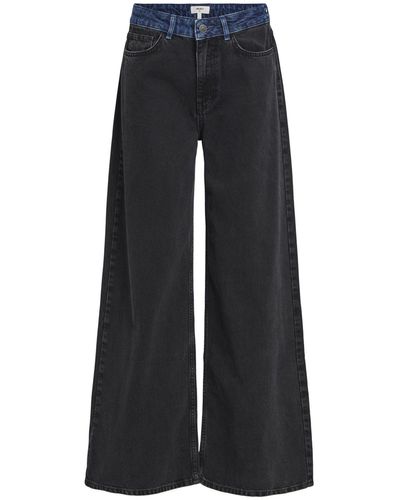 Object Weite Jeans (1-tlg) Plain/ohne Details - Schwarz