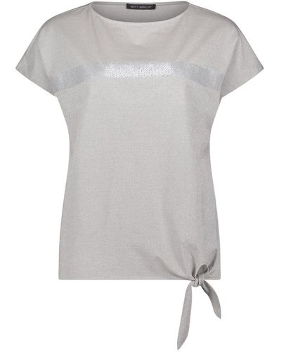 Betty Barclay T- Shirt Kurz 1/2 Arm, Light Stone - Grau