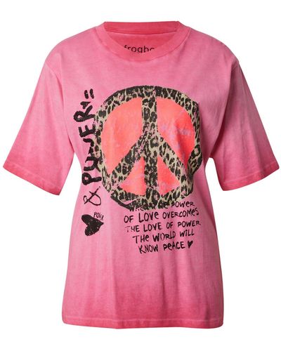 FROGBOX T-Shirt Power (1-tlg) Pailletten - Pink