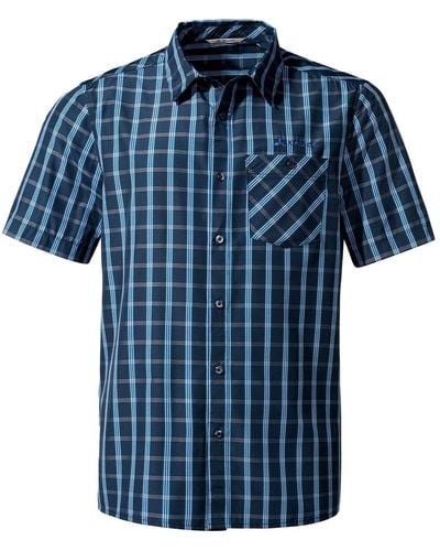 Vaude Funktionshemd Albsteig Shirt III aus Holzfasern hergestellt - Blau