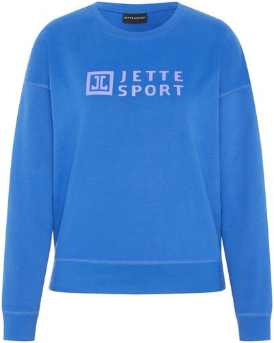 Jette Sport Sweatshirt im Label-Design - Blau