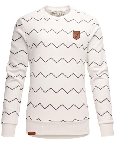 REPUBLIX Sweatshirt KEIRA Kapuzenpullover Print Sweatjacke Pullover Hoodie - Weiß
