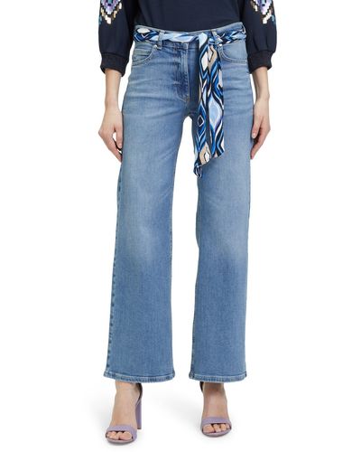 Betty Barclay Regular-fit-Jeans mit Bindegürtel - Grün