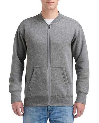 Gildan Kapuzensweatshirt Sweatjacke Kapuzenpullover Hoodie Sweatshirt Pullover - Grau