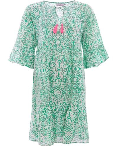 Zwillingsherz Sommerkleid Kleid Eileen in grün oder pink