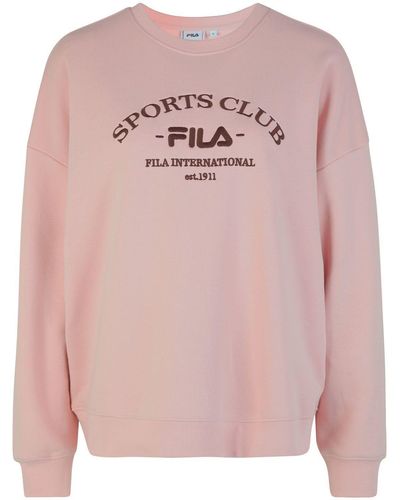 Fila Sweater Borod Loose Fit Crew Sweat mit aufgesticktem Markenlogo - Pink