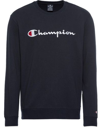 Champion Icons Crewneck Sweatshirt Large Log - Blau