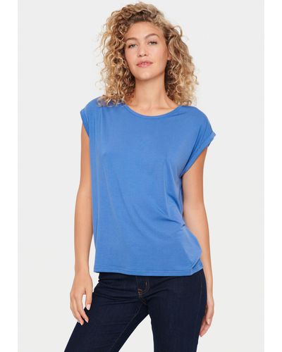Saint Tropez Kurzarmshirt U1520, AdeliaSZ T-Shirt - Blau