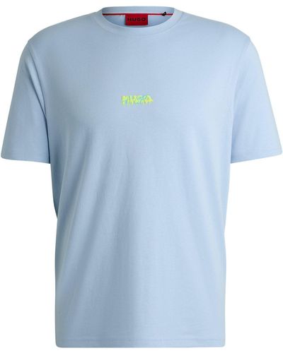 HUGO T-Shirt Dindion (1-tlg) - Blau