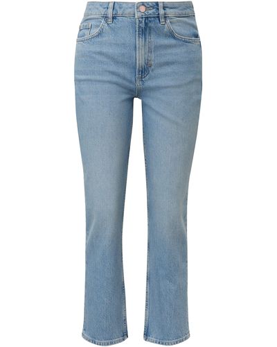comma casual identity 5-Pocket- Verwaschene Jeans mit Straight Leg - Blau