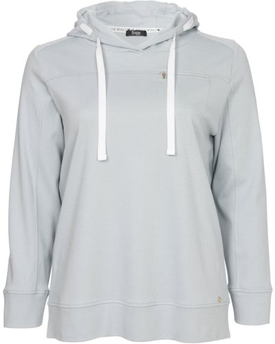 FRAPP Sweatshirt mit Glitzerdetails - Grau