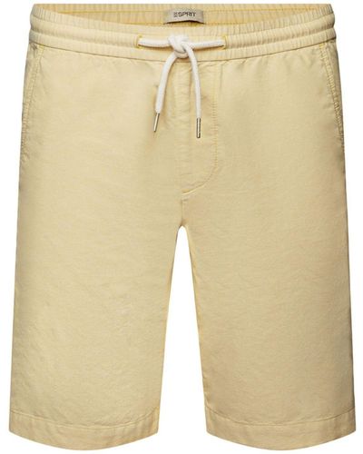 Esprit Pull-on-Shorts aus Twill, 100 % Baumwolle (1-tlg) - Natur