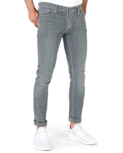 Nudie Jeans Nudie Skinny-fit-Jeans Tight Long John Charcoal - Blau