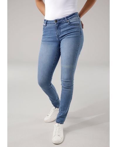 Tamaris Skinny-fit-Jeans im Five-Pocket-Style - Blau