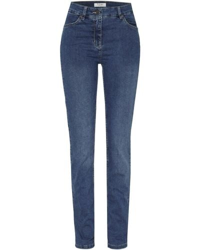 Toni 5-Pocket-Jeans be loved mit hohem Bund - Blau