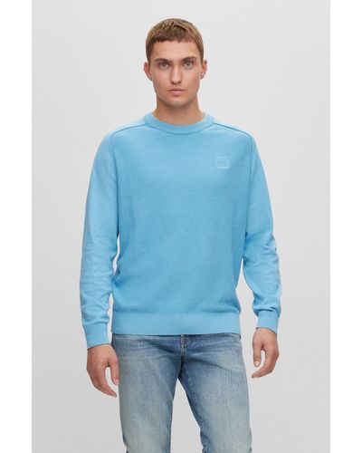 BOSS by HUGO BOSS Stilvoller mint sweater mit boss logo in Blau für Herren  | Lyst DE