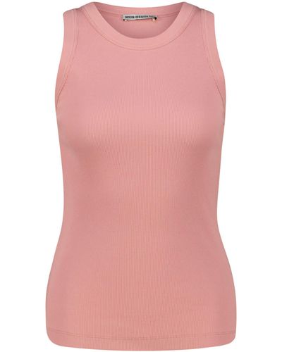 DRYKORN T-Shirt Tanktop OLINA Tight Fit (1-tlg) - Pink