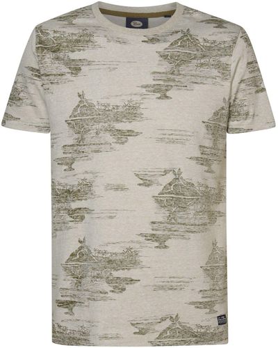 Petrol Industries - kurzarm - modischer Print - Men T-Shirt SS - Grau