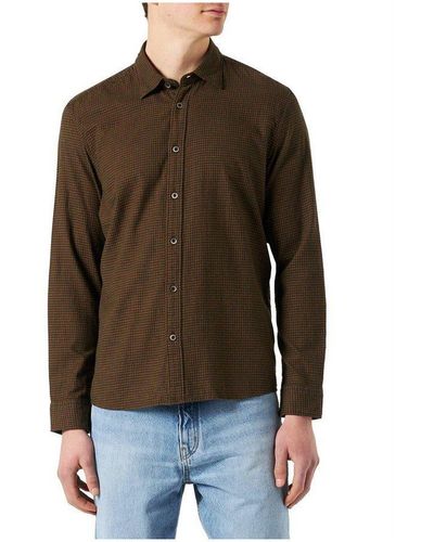 Marc O' Polo T-Shirt kombi passform textil (1-tlg) - Braun