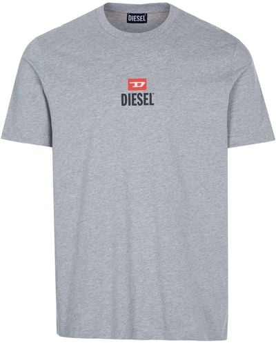 DIESEL Shirt T-JUST -SMALL-NEW D LOGO MAGLIETTA - Grau