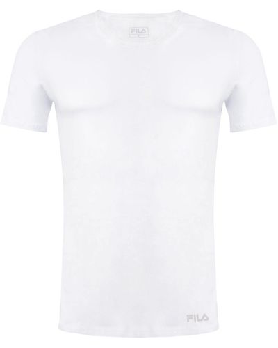Fila T-Shirt Round-Neck aus weichem Baumwolljersey - Weiß