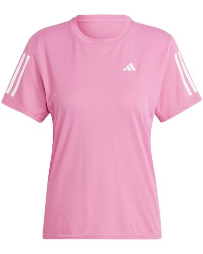 adidas Originals Kurzarmshirt OWN THE RUN TEE - Pink
