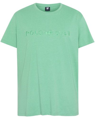 Polo Sylt Print-Shirt mit Logo-Schriftzug - Grün