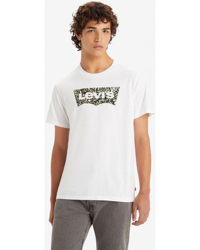 Levi's Levi's® T-Shirt CREWNECK TEE mit Logo-Front-Print - Weiß