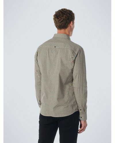 No Excess Rundhalspullover Shirt Stretch Allover Printed - Grau