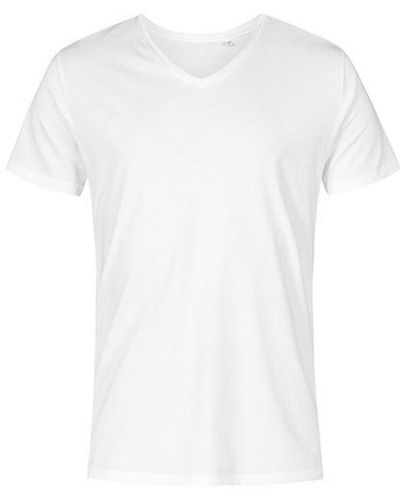 Promodoro V-Neck T-Shirt, Gekämmte Baumwolle - Weiß