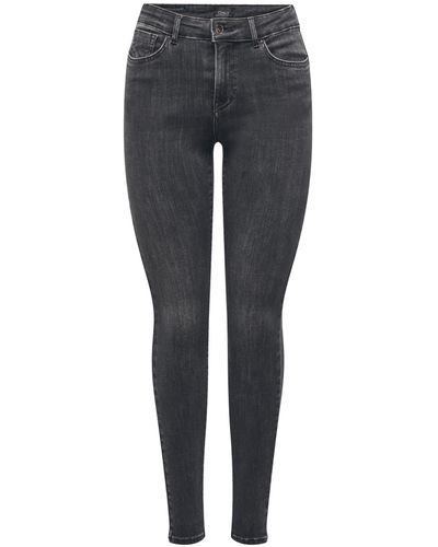 ONLY Skinny-fit-Jeans ONLPOWER MID WAIST SK PUSH UP AZ BOX - Grau
