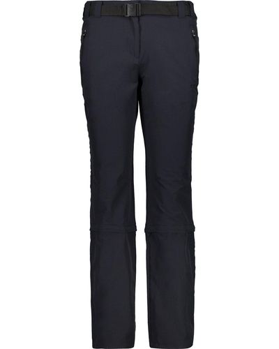 CMP Outdoorhose WOMAN LONG PANT ZIP OFF ANTRACITE - Blau